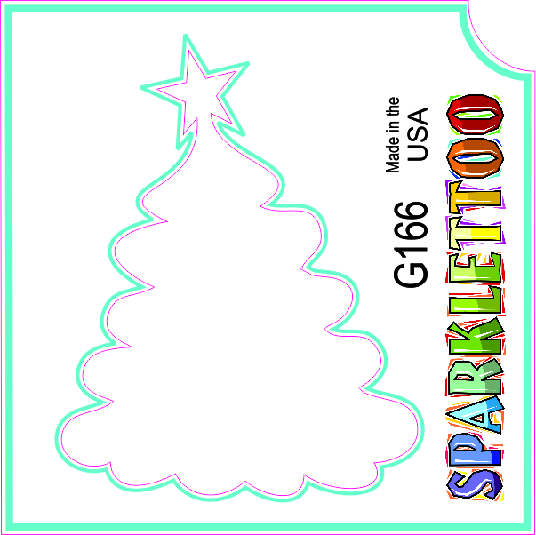 G166-2 1.5 x 2.3 x 2.3 in. 2-Ply Christmas Tree Design Glitter Tattoo - Pack of 100
