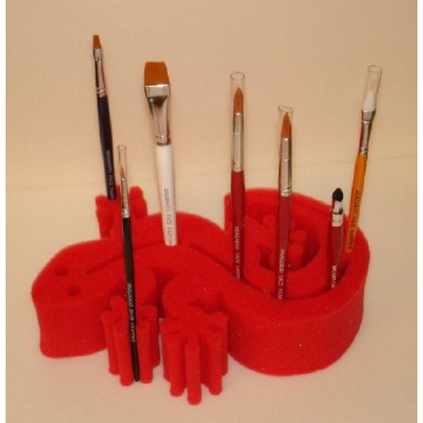 GEC-RD Gecko Brush Holder, Red