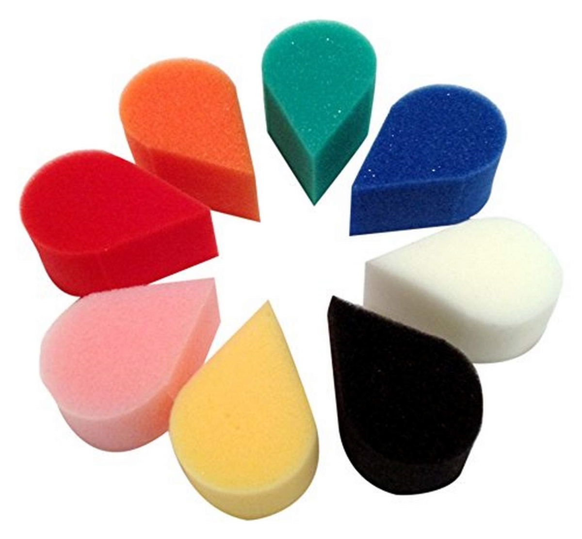 High Density Petal Sponge, Multi Color - Pack of 8
