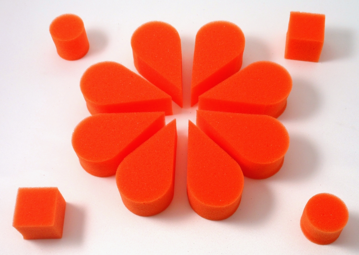 Petal Sponge, Orange - Pack of 8