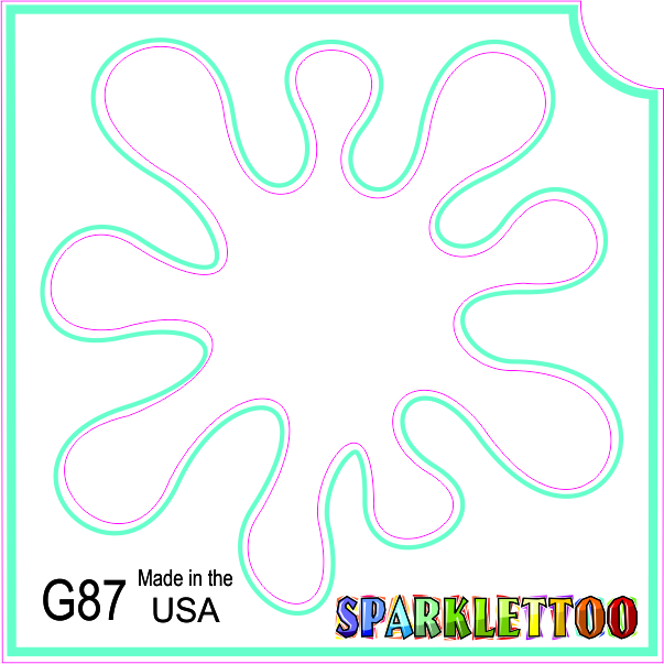 G87 3 Ply Splat Design Glitter Tattoo, Pack of 100