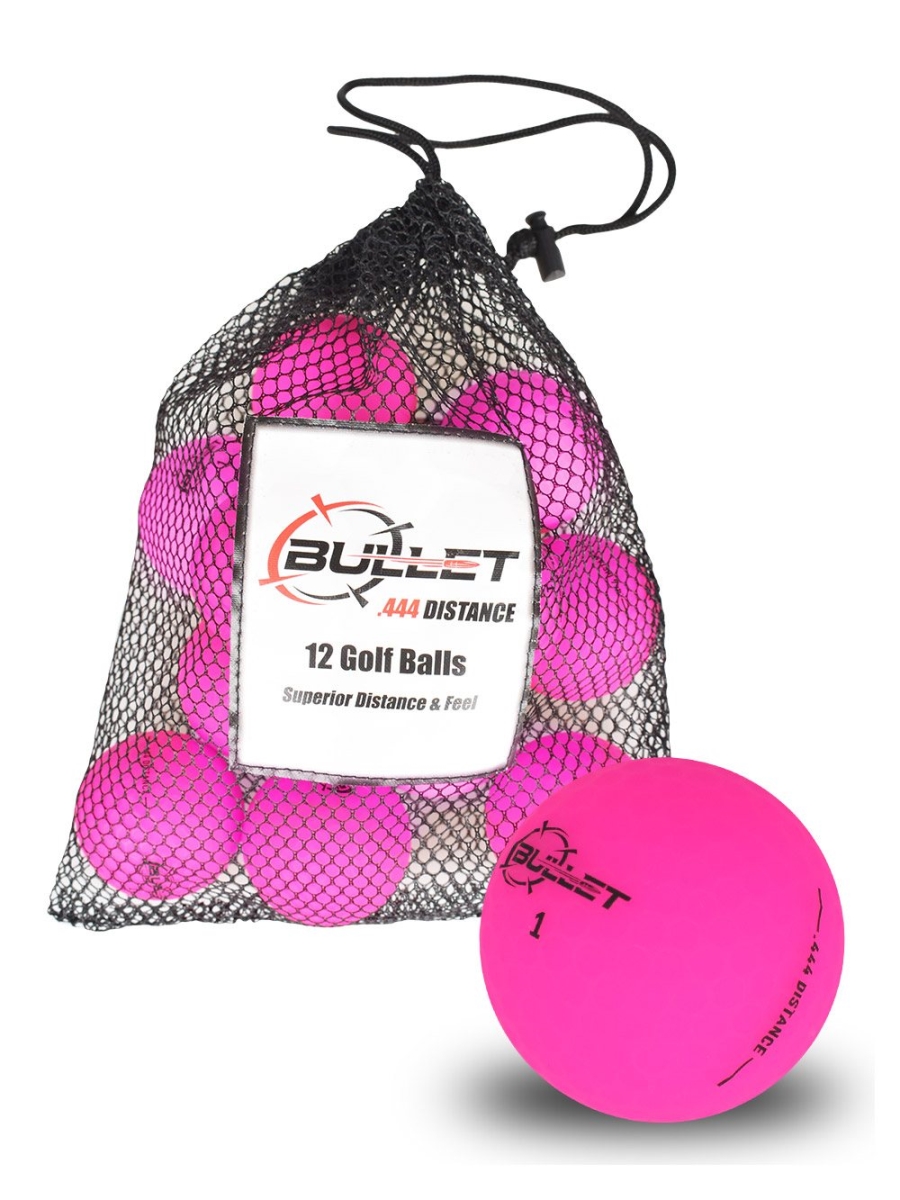 Picture of Bullet 15BUL20DISMATPNK11111112 Golf Balls&#44; Pink - Pack of 12
