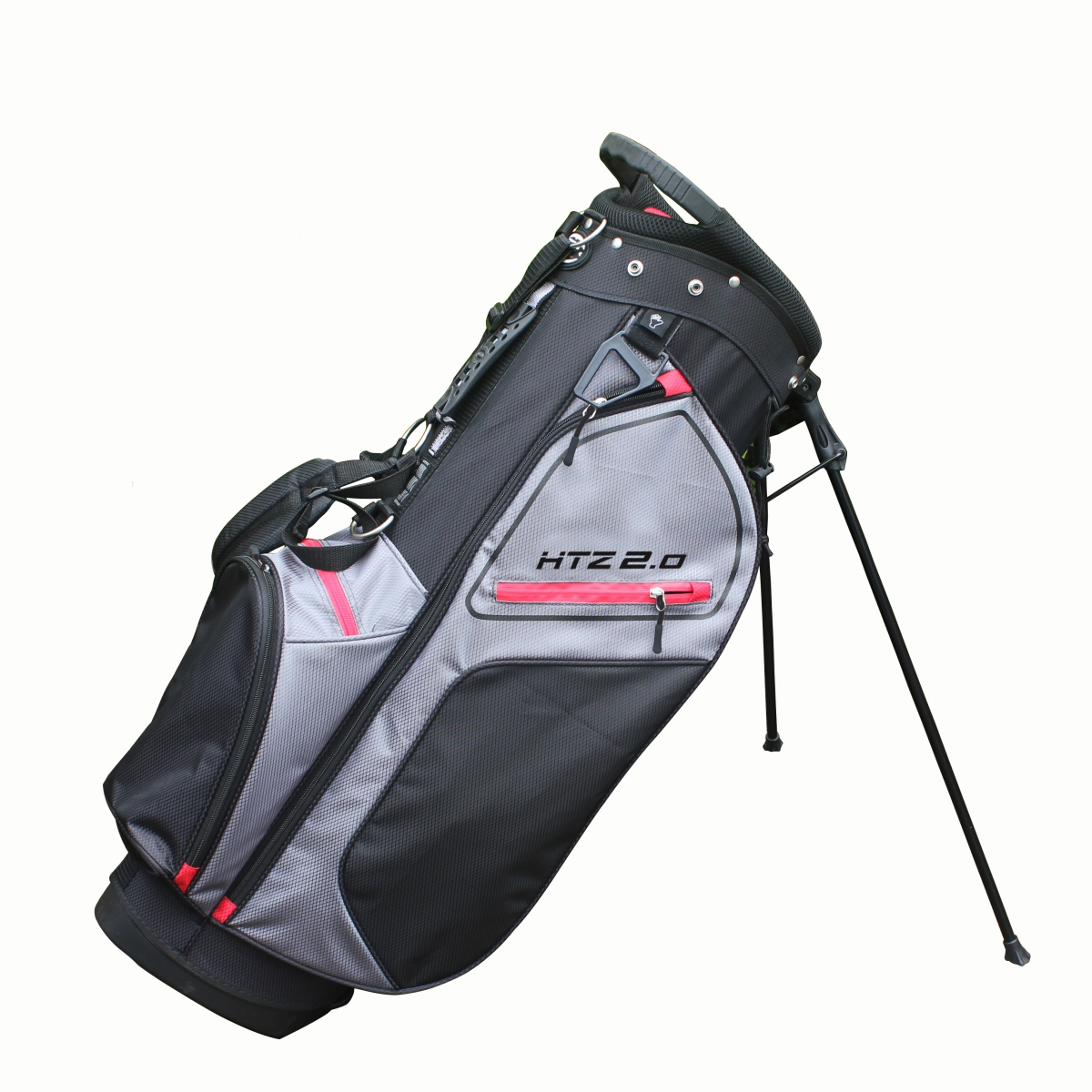 Picture of Hot-Z 02HOT20ST2011111111BGR01 2.0 Golf Stand Bag&#44; Black&#44; Gray & Red