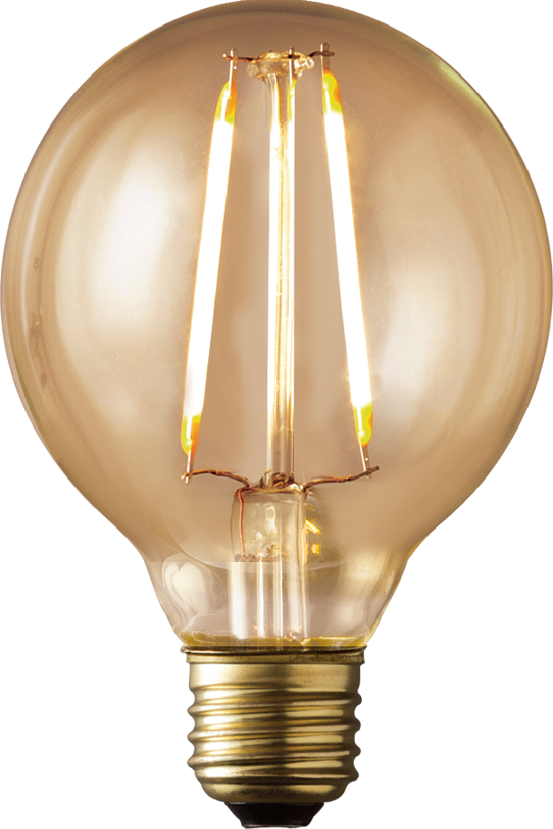 Picture of Archipelago Lighting LTG165V20022MB G16.5 2.0W 2200K E26 Decor Lamp Bulb, Amber