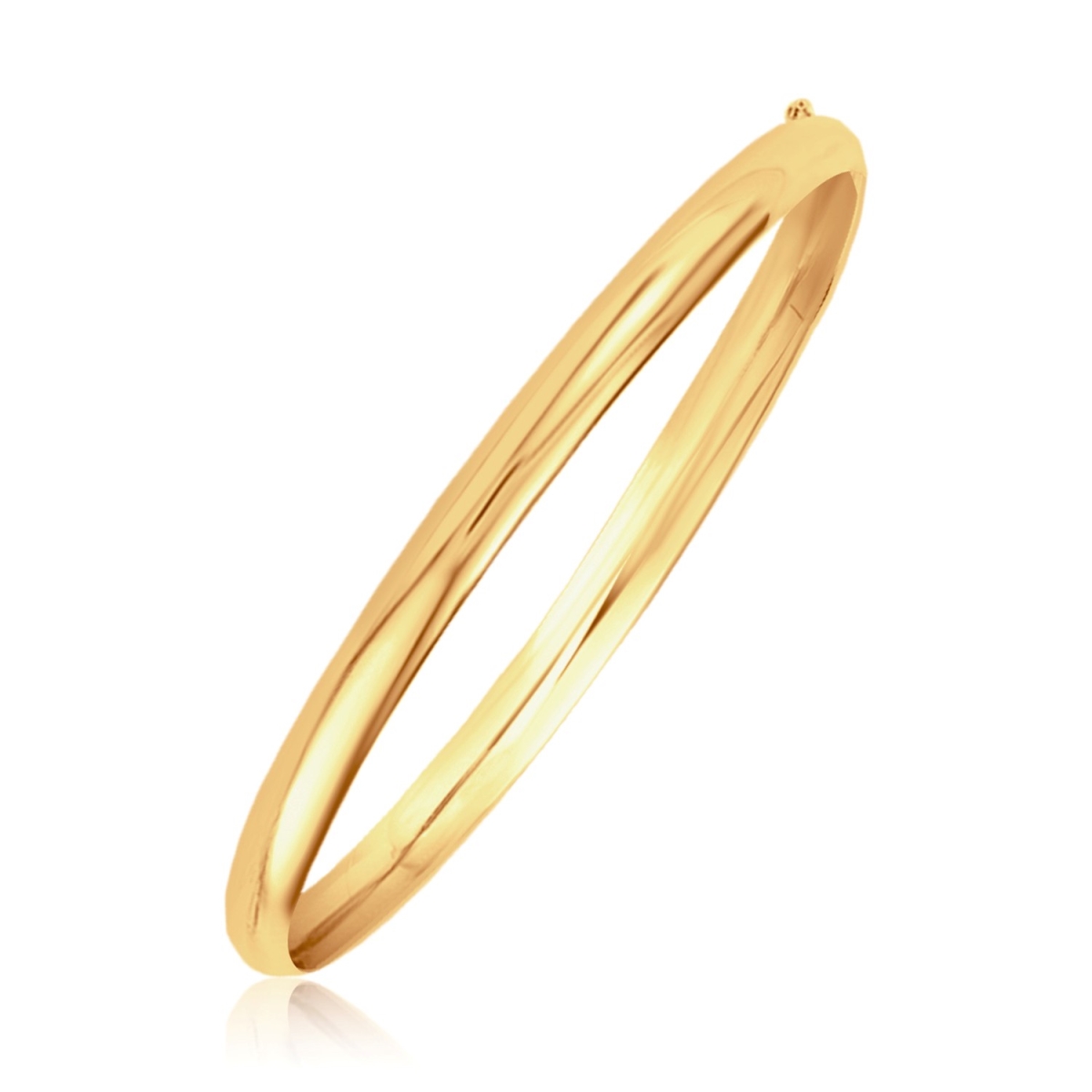 Classic Bangle in 14k Yellow Gold - 5 mm - Size 7 in.