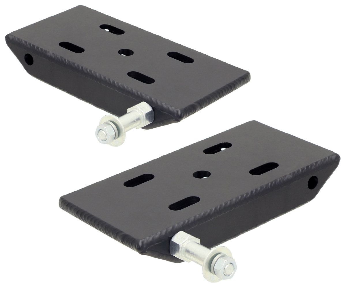 Heavy Duty Spring Plates with Sway Bar Mounts - 2in. Wide Springs - Black