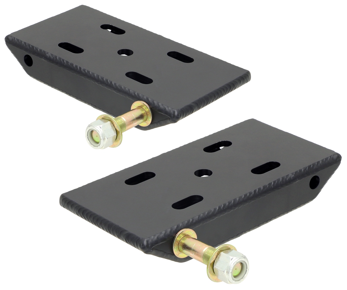 Heavy Duty Spring Plates with Shock Mounts - 2.5 in. Wide Springs - Black
