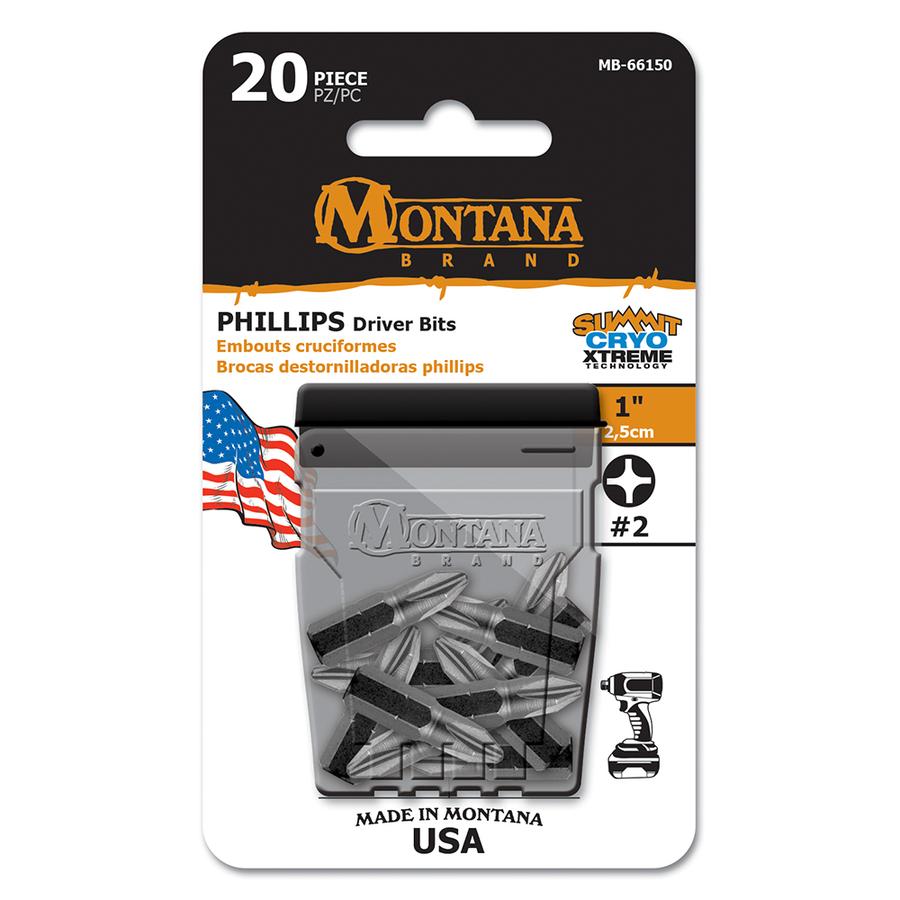 Picture of Montana Brand MB-66150 1 in. Phillips No.2 Driver Bits Tic Tac