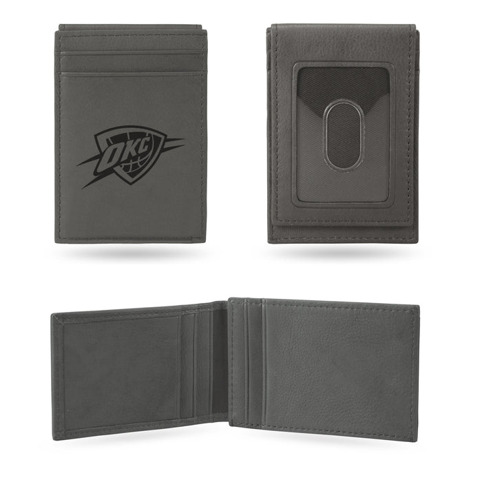 LEFPW68001GY Thunder Laser Engraved Front Pocket Wallet, Gray