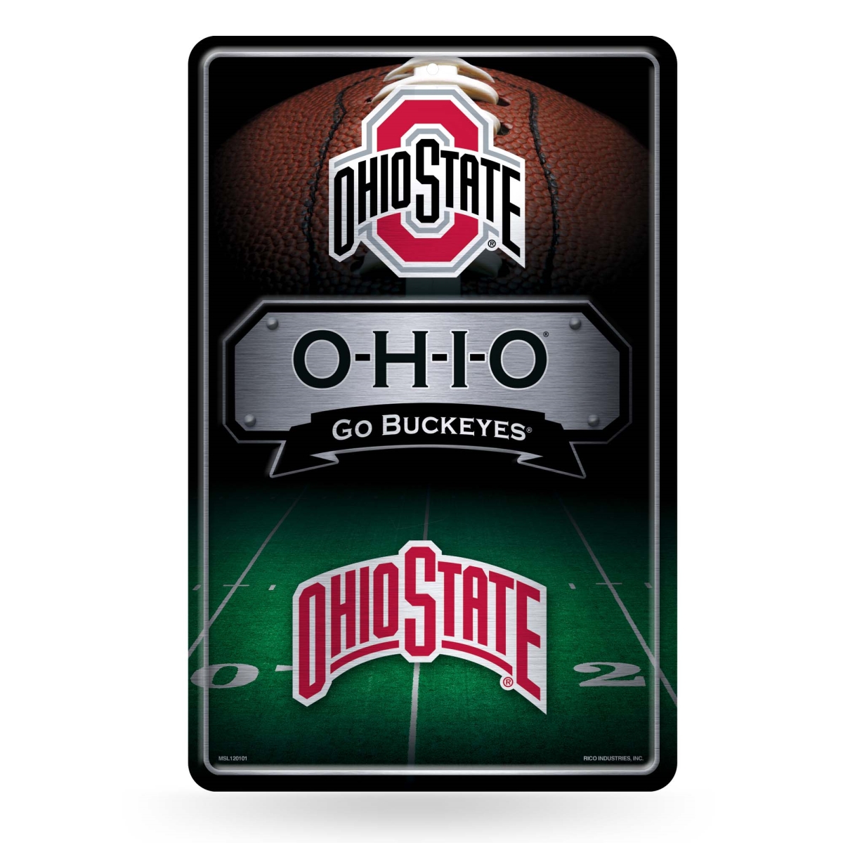 MSL300101 NCAA Ohio State Buckeyes 11 x 17 in. Home Decor Sign