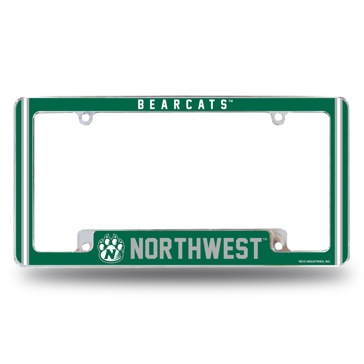 AFC390310B NCAA Northwest Missouri State Bearcats Classic All Over Chrome License Plate Frame, 12 x 6 in.
