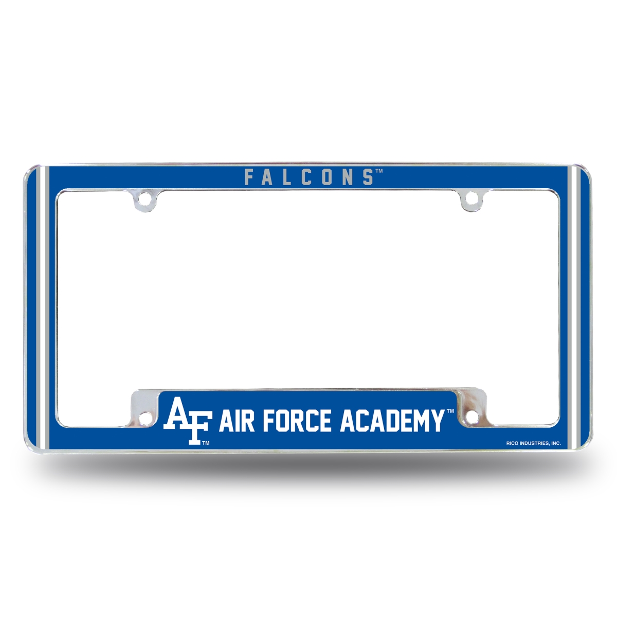 AFC500510B NCAA Air Force Academy Falcons - AF Classic All Over Chrome License Plate Frame, 12 x 6 in.