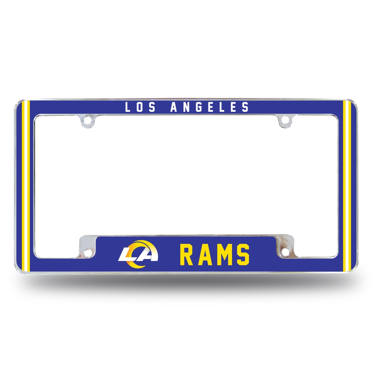 AFC3010B NFL Football Los Angeles Rams Classic All Over Chrome License Plate Frame, 12 x 6 in.