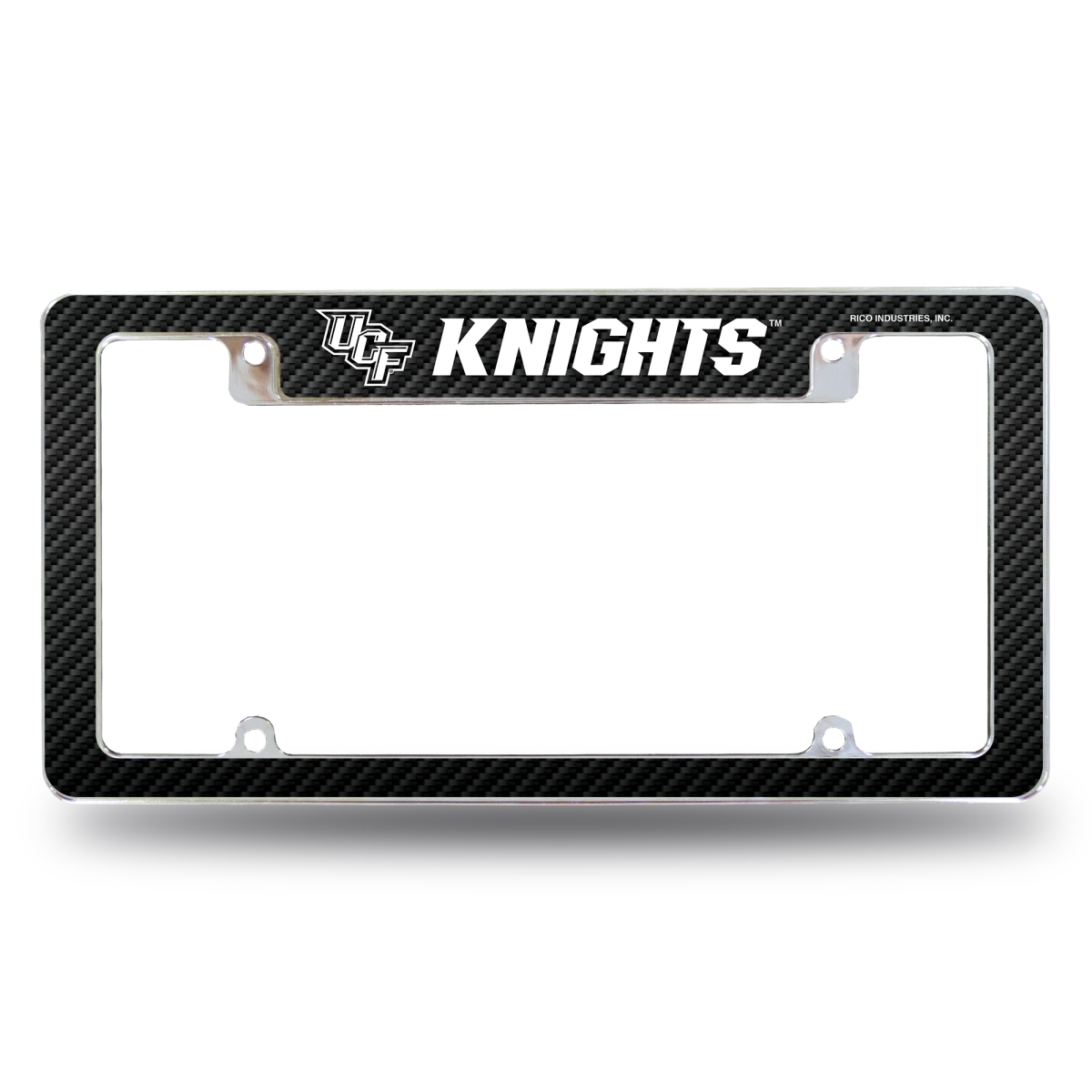 AFC100502TCF NCAA Central Florida Knights - UCF Black All Over Chrome License Plate Frame, 12 x 6 in.