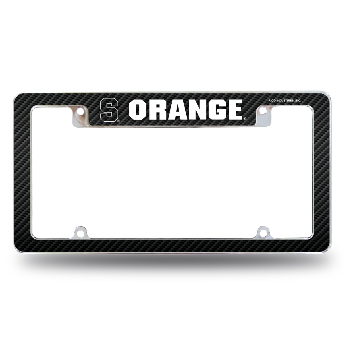 AFC270102TCF NCAA Syracuse Orange Black All Over Chrome License Plate Frame, 12 x 6 in.