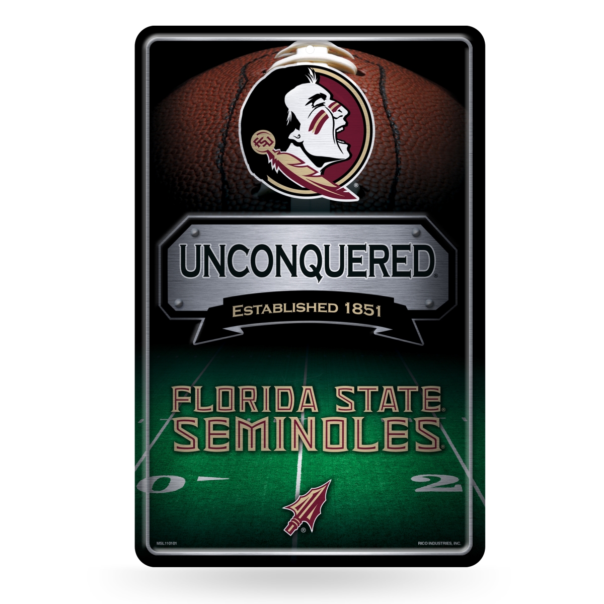MSL100202 NCAA Florida State Seminoles 11 x 17 in. Home Decor Sign