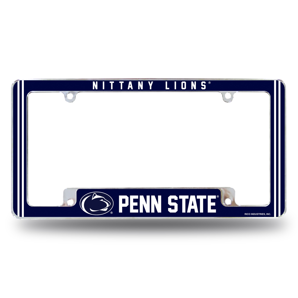 AFC210210B NCAA Penn State Nittany Lions - PSU Classic All Over Chrome License Plate Frame, 12 x 6 in.