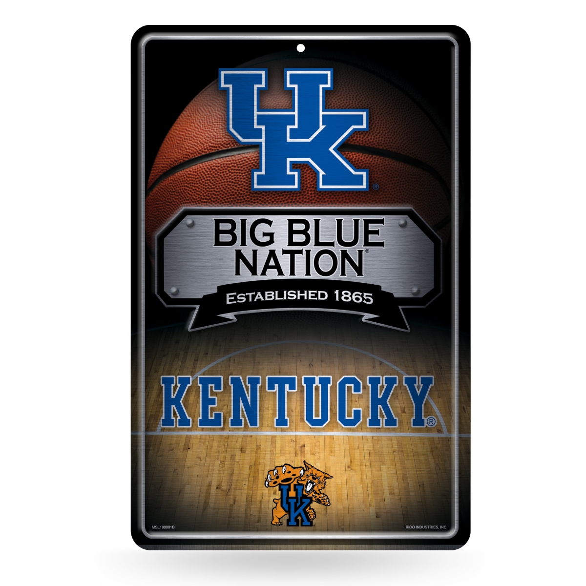 Picture of Rico Industries MSL190102B NCAA Kentucky Wildcats 11 x 17 in. Home Decor Sign
