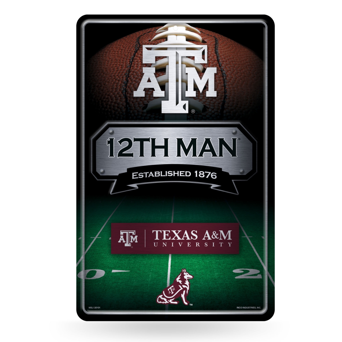 MSL260202 NCAA Texas A&M Aggies 11 x 17 in. Home Decor Sign