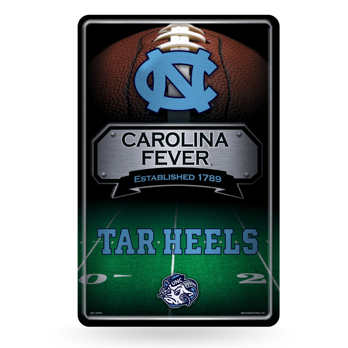 MSL130102 NCAA North Carolina Tar Heels 11 x 17 in. Home Decor Sign
