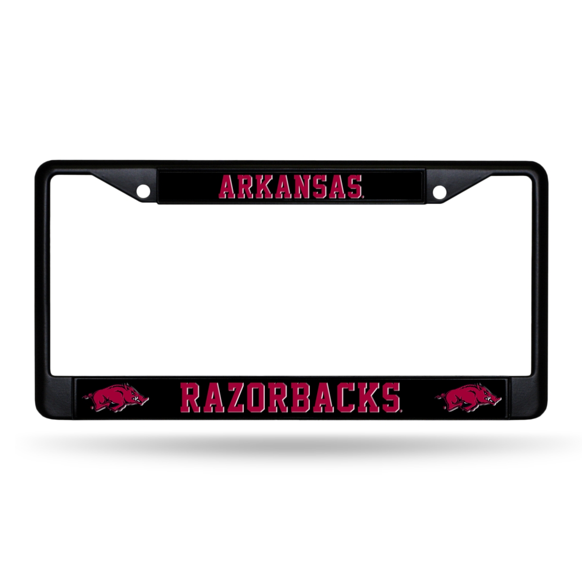 FBC360105 NCAA Arkansas Razorbacks Black License Plate Frame, 12 x 6 in.