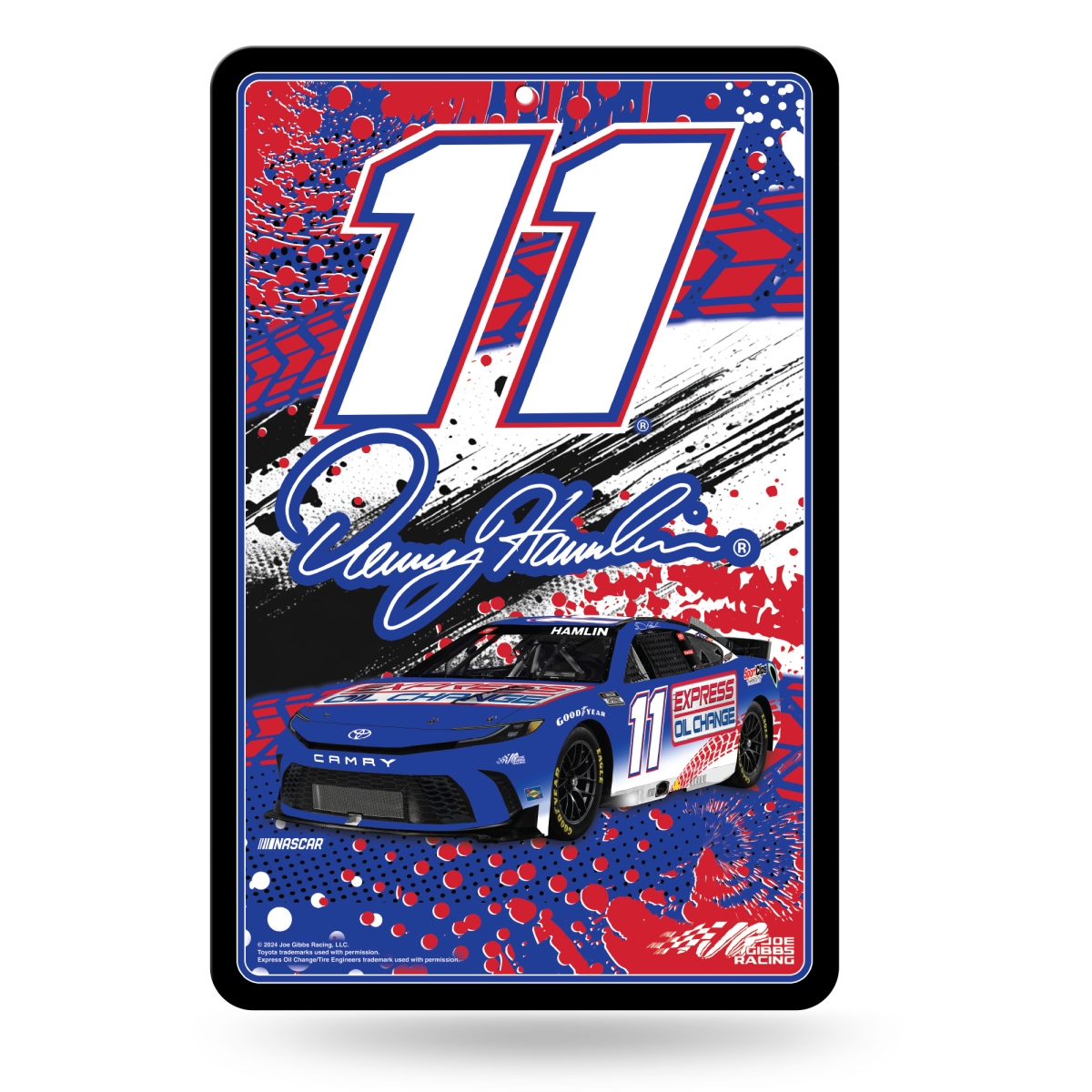 Picture of Rico Industries MSL123512C 11 x 17 in. No.11 2024 NASCAR Racing Denny Hamlin with Metal Home Decor Sign