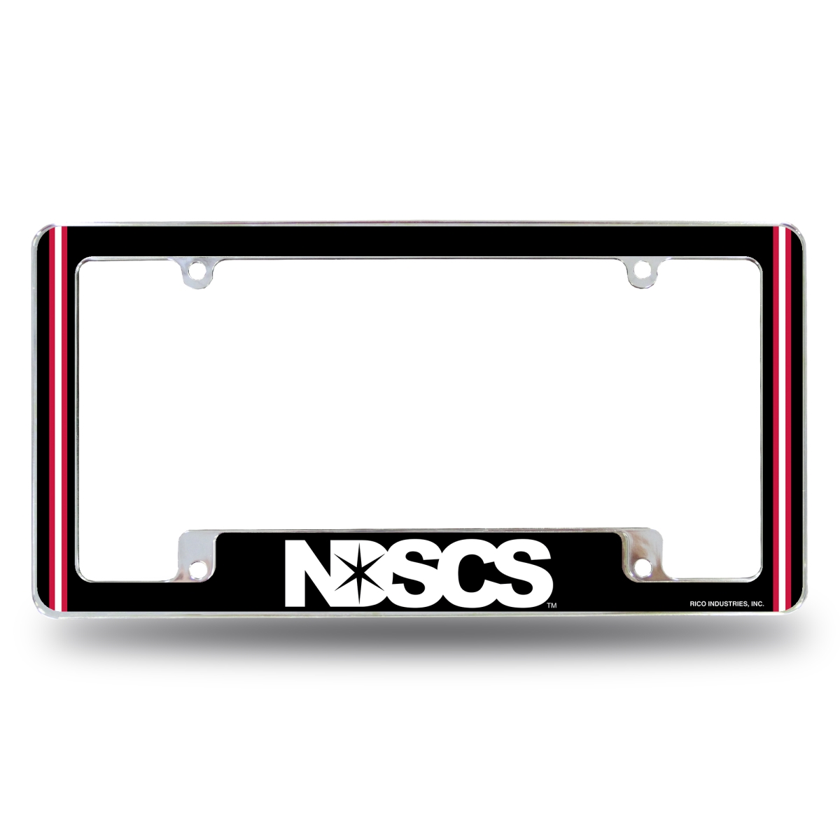 AFC411401B NCAA NDSCS Wildcats All Over Chrome License Plate Frame, 12 x 6 in.