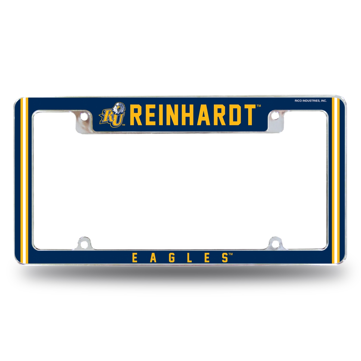 AFC112201T NCAA Reinhardt Eagles All Over Chrome License Plate Frame, 12 x 6 in.