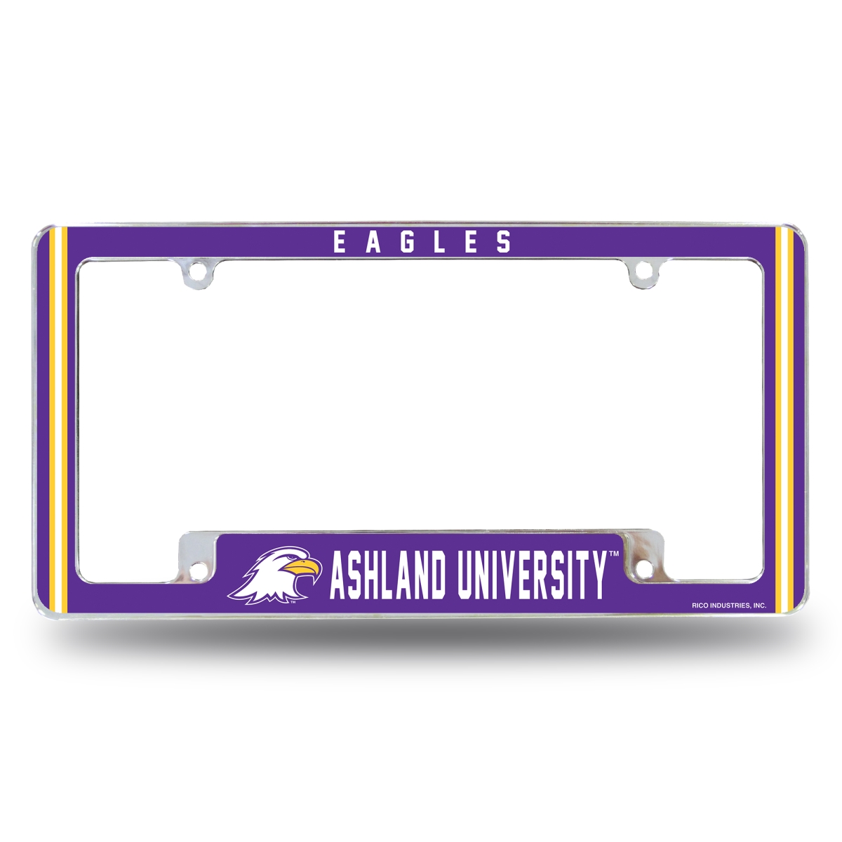 AFC302601B NCAA Ashland Eagles All Over Chrome License Plate Frame, 12 x 6 in.
