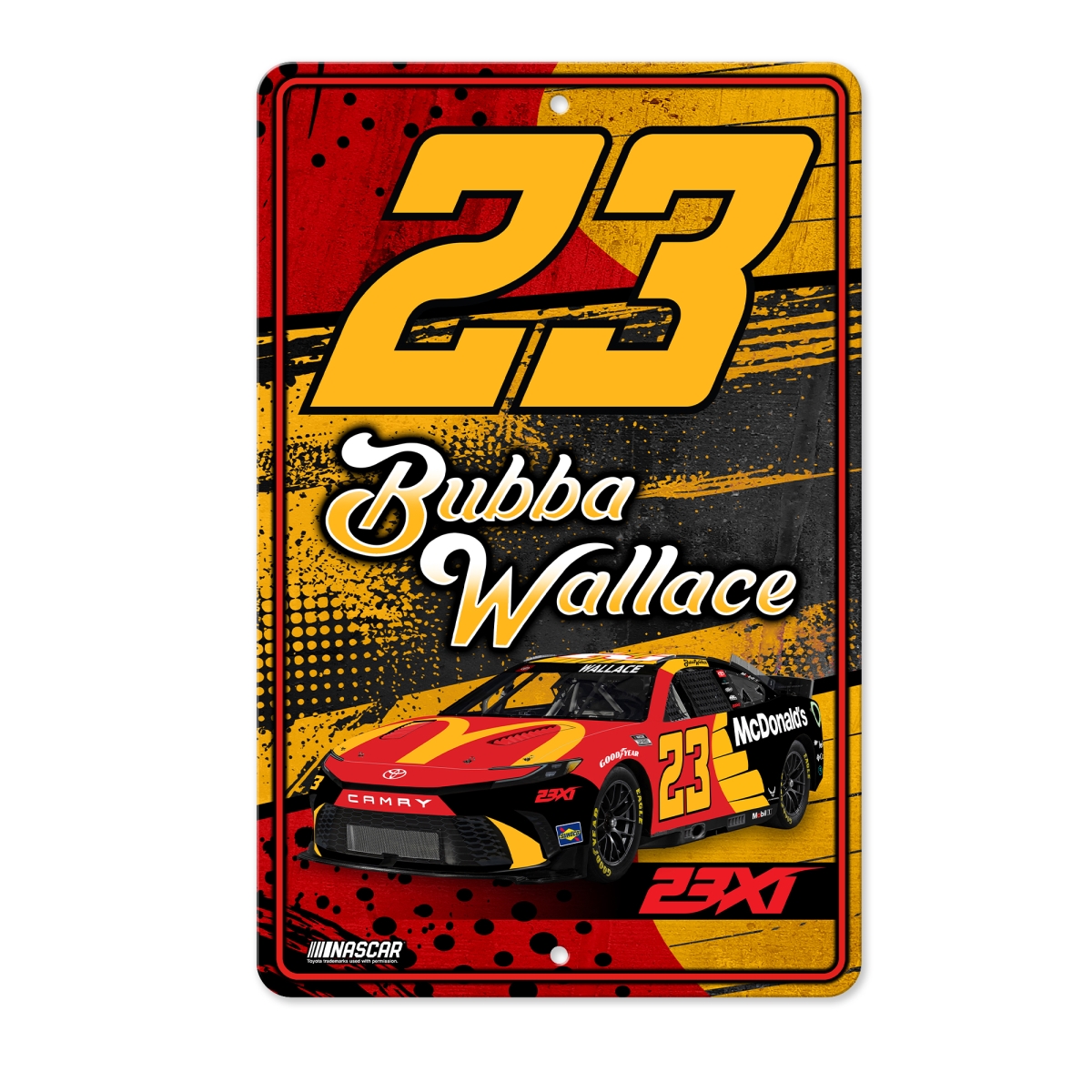 Picture of Rico Industries MSL123500C 11 x 17 in. No.23 2024 NASCAR Racing Bubba Wallace with Metal Home Decor Sign