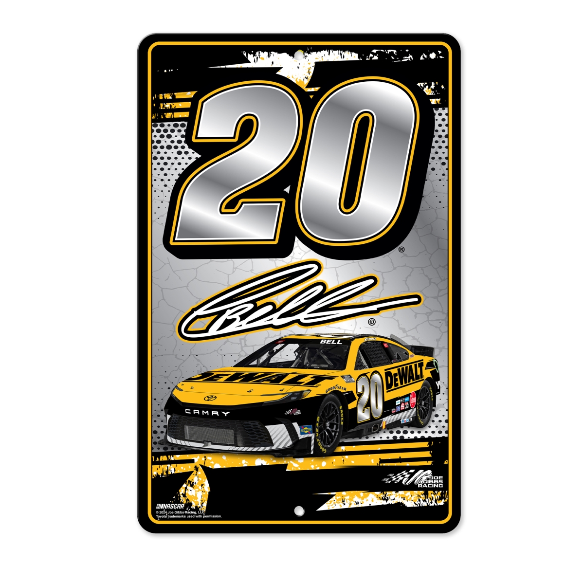 Picture of Rico Industries MSL123516C 11 x 17 in. NASCAR No.20 2024 Racing Christopher Bell with Metal Home Decor Sign