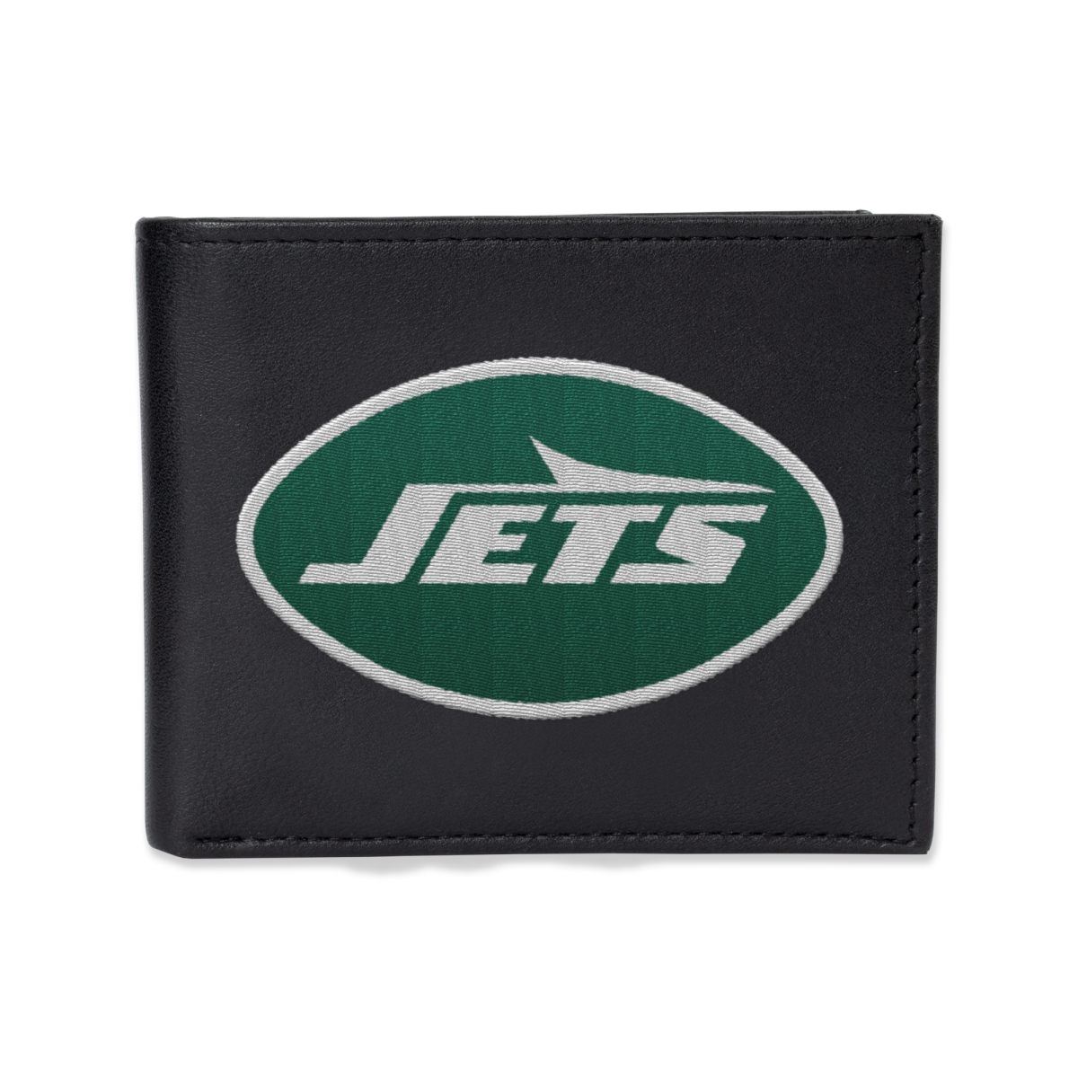 RBL2203 3.25 x 4.25 in. NFL Football York Jets Embroidered Genuine Leather Billfold Wallet with Slim