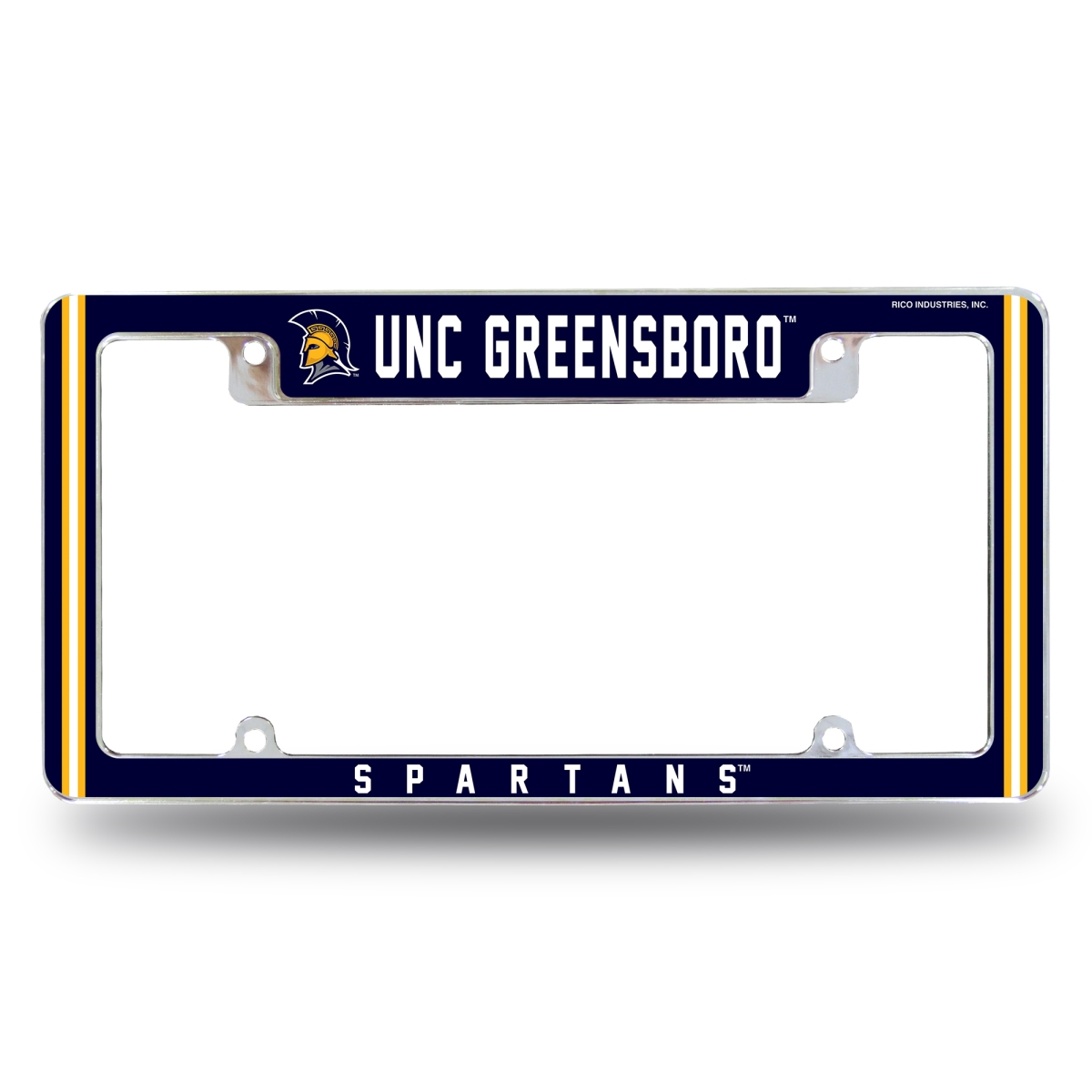 AFC132001T NCAA UNC Greensboro Spartans All Over Chrome License Plate Frame, 12 x 6 in.