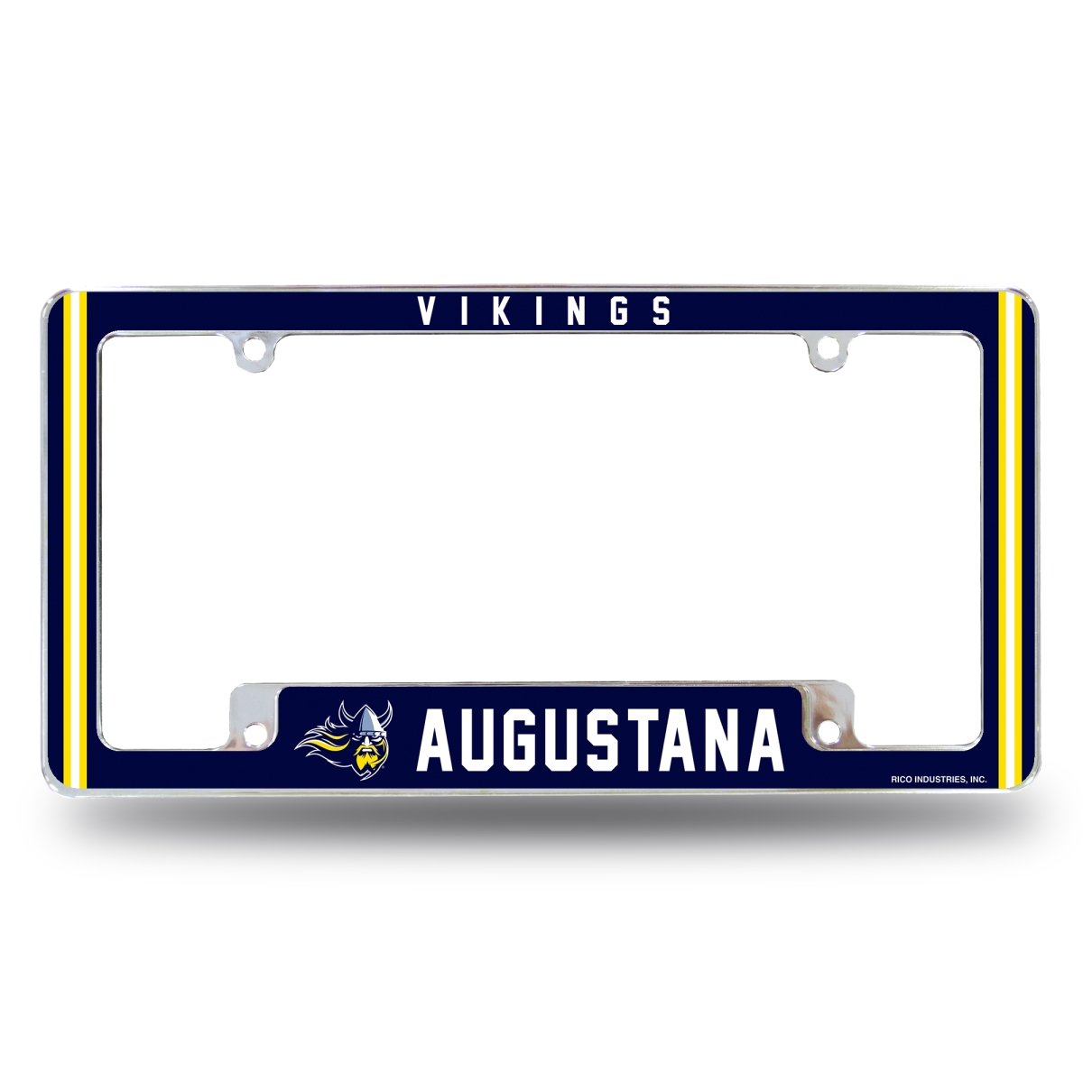 AFC411801B NCAA Augustana - SD Vikings All Over Chrome License Plate Frame, 12 x 6 in.