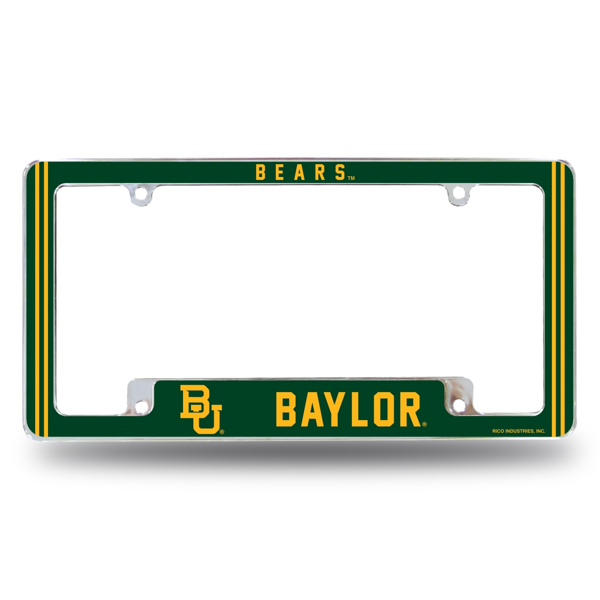 AFC260710B NCAA Baylor Bears Classic All Over Chrome License Plate Frame, 12 x 6 in.