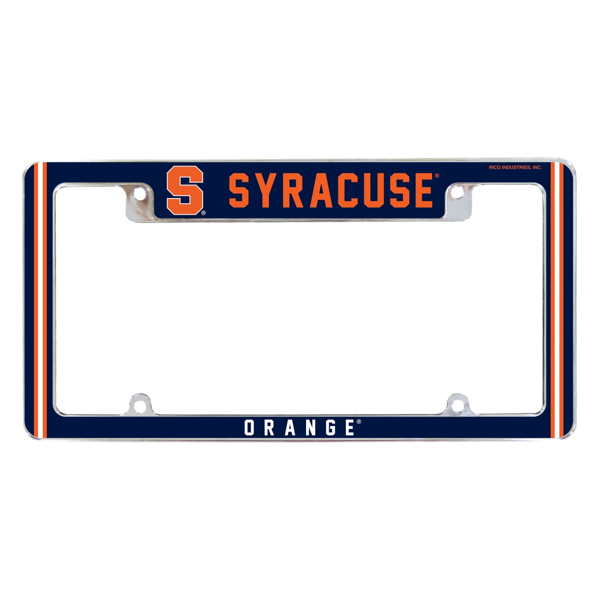 AFC270110T NCAA Syracuse Orange Classic All Over Chrome License Plate Frame, 12 x 6 in.