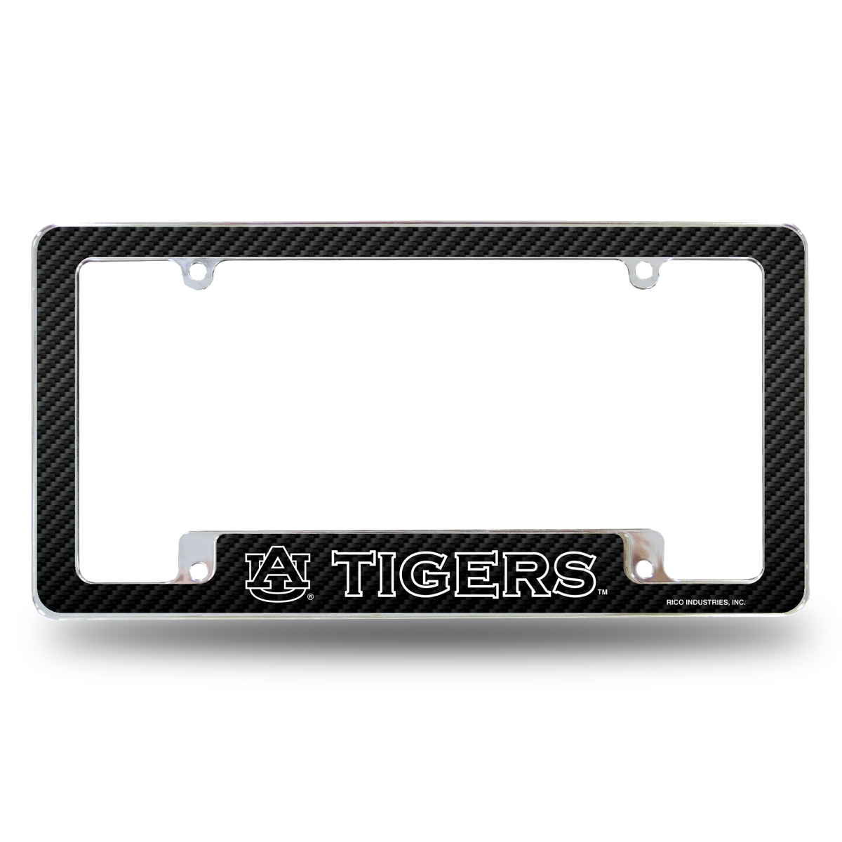 AFC150202BCF NCAA Auburn Tigers Black All Over Chrome License Plate Frame, 12 x 6 in.
