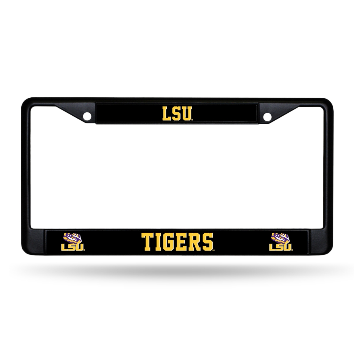 FBC170104 NCAA LSU Tigers Black License Plate Frame, 12 x 6 in.