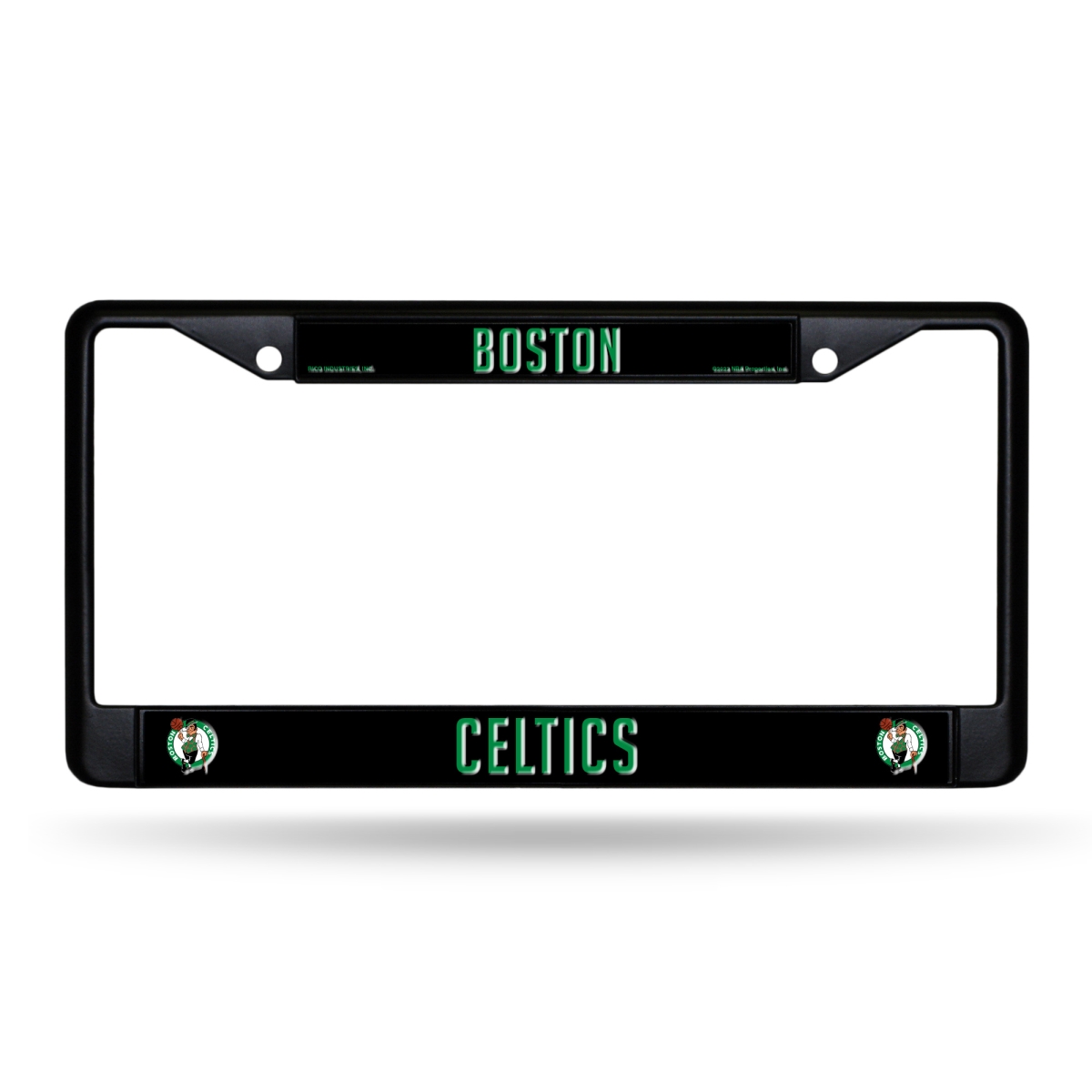 FBC74002 NBA Basketball Boston Celtics Standard Black License Plate Frame, 12 x 6 in.