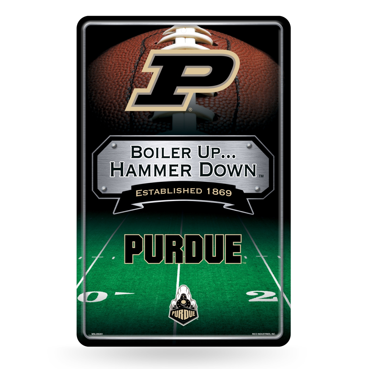 MSL200201 NCAA Purdue Boilermakers 11 x 17 in. Home Decor Sign