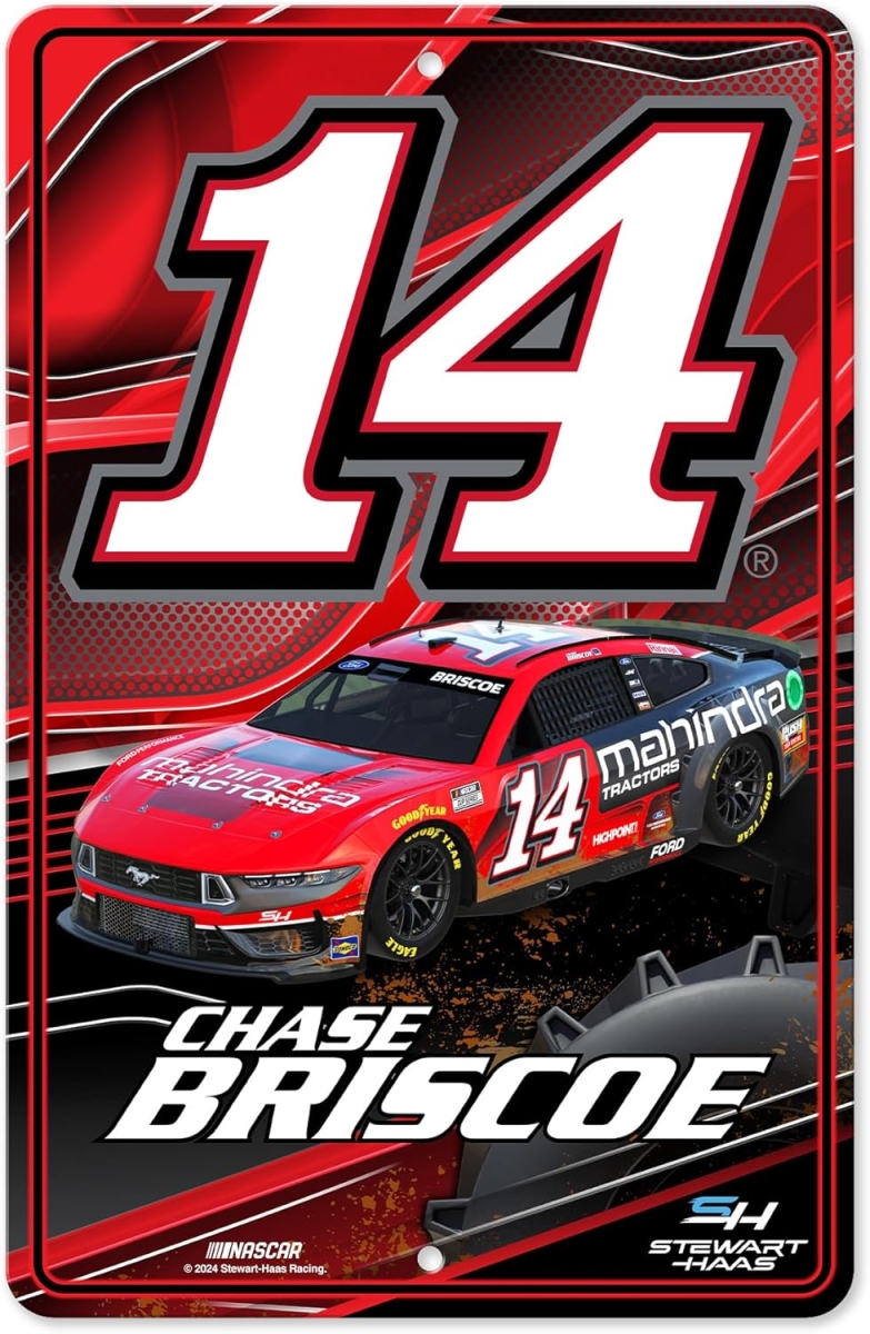 Picture of Rico Industries MSL123506C 11 x 17 in. No.14 2024 NASCAR Racing Chase Briscoe with Metal Home Decor Sign