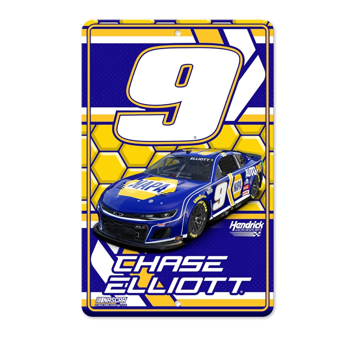 Picture of Rico Industries MSL123503C 11 x 17 in. No.9 2024 NASCAR Racing Chase Elliott with Metal Home Decor Sign
