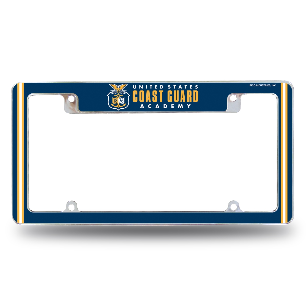 AFC140901T NCAA Coast Guard Bears All Over Chrome License Plate Frame, 12 x 6 in.