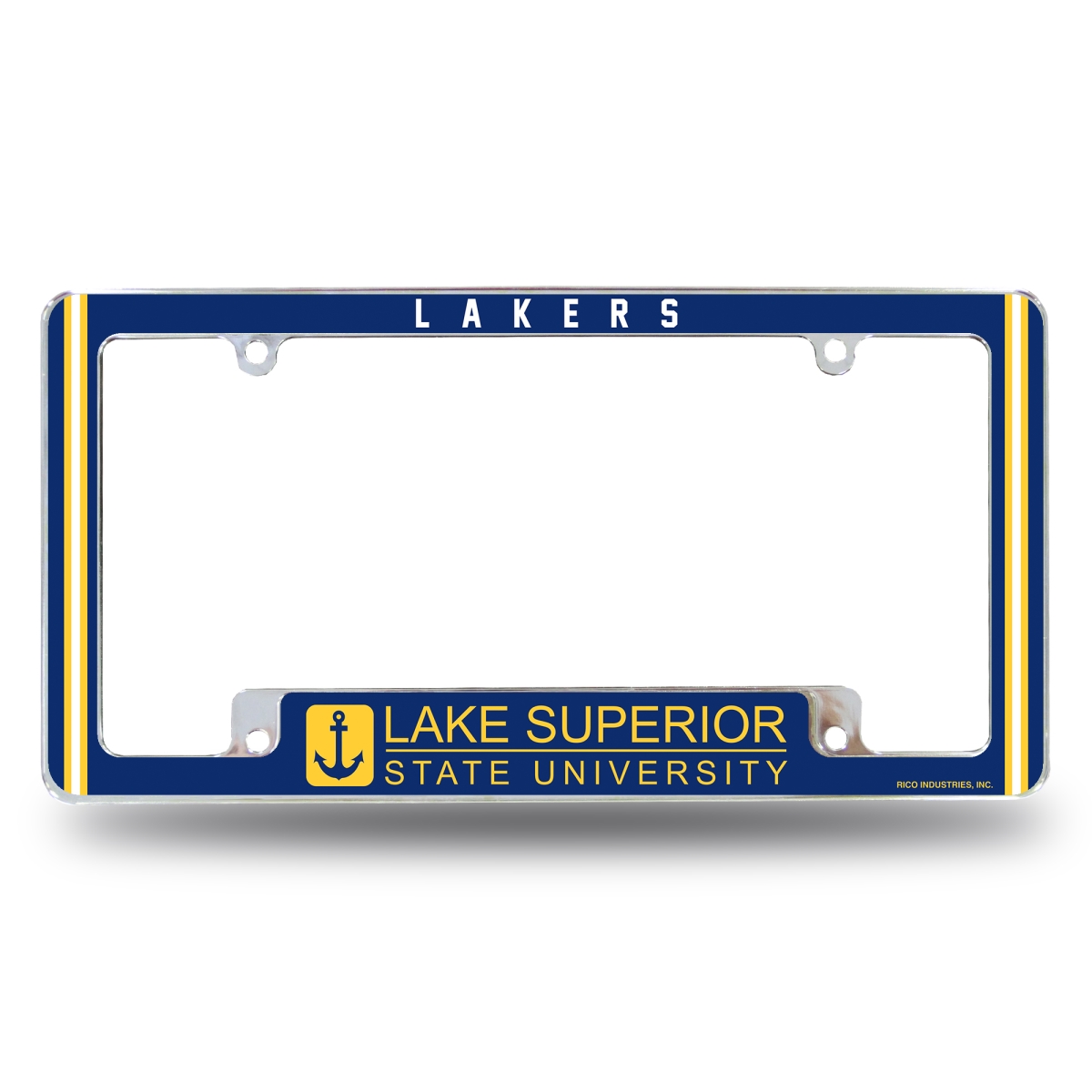 AFC211601B NCAA La Salle Explorers All Over Chrome License Plate Frame, 12 x 6 in.