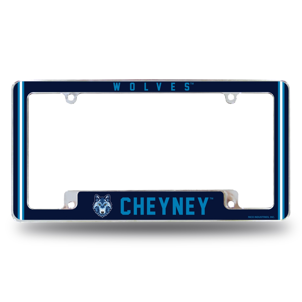 AFC120801B NCAA Charleston Cougars All Over Chrome License Plate Frame, 12 x 6 in.