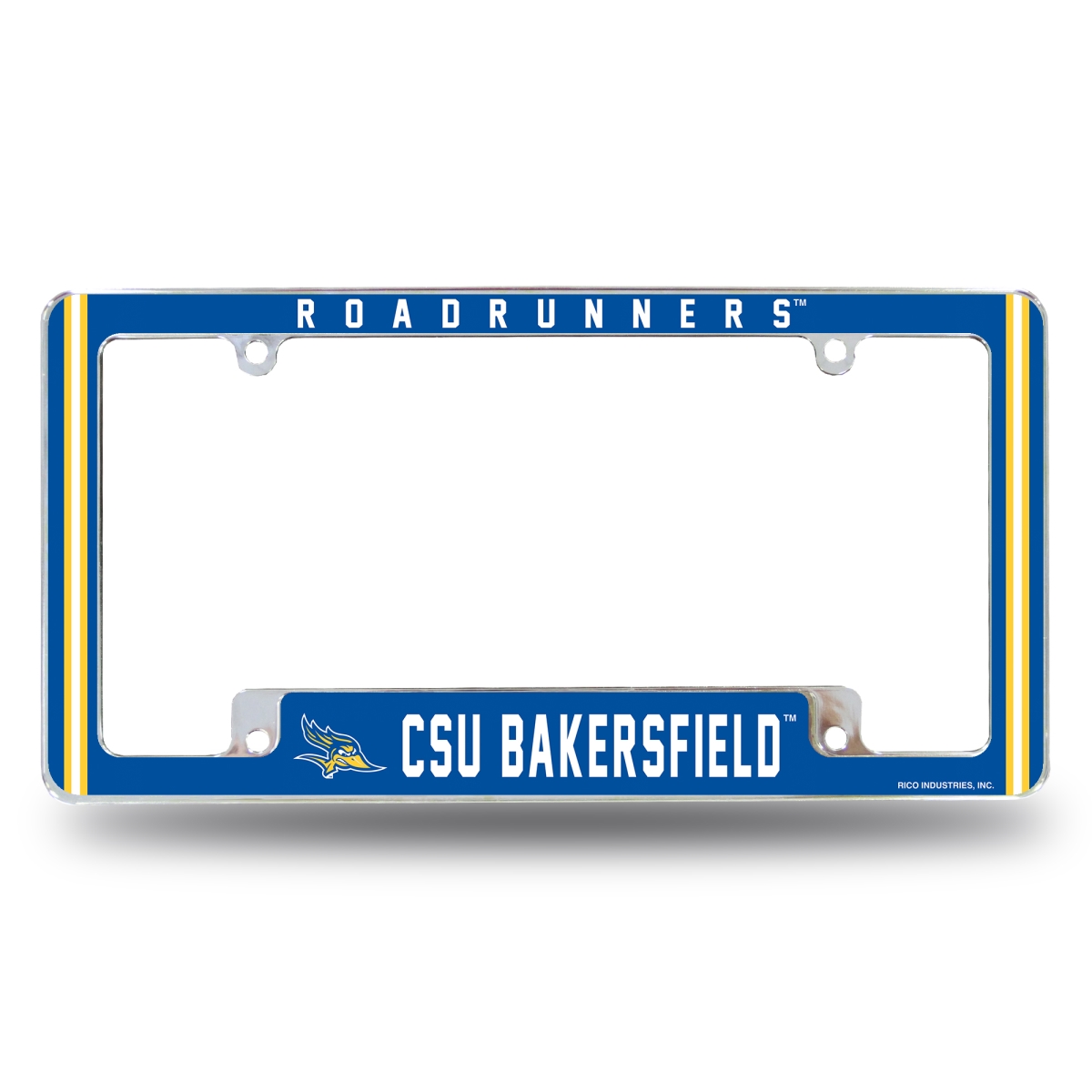 AFC293301B NCAA Cal State Bakersfield Roadrunners All Over Chrome License Plate Frame, 12 x 6 in.