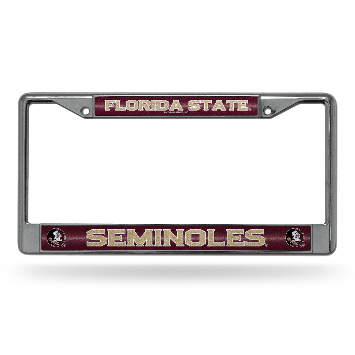 FCGL100204 NCAA Florida State Seminoles Classic Bling License Plate Chrome License Plate Frame, 12 x 6 in.