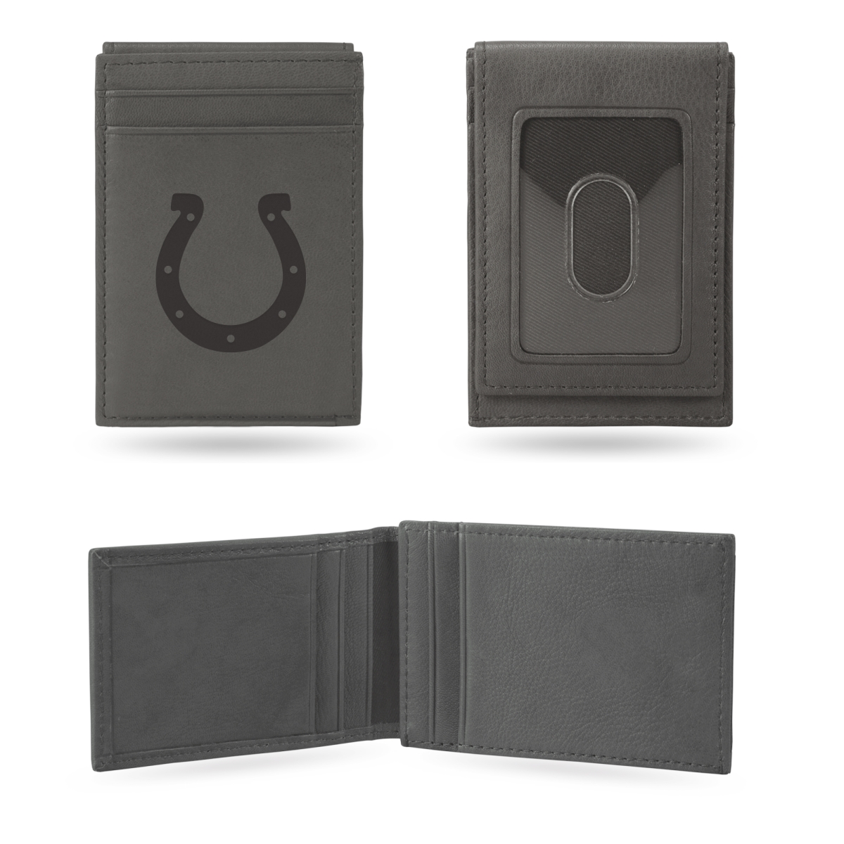 Picture of Rico Industries LEFPW2601GY NFL Football Indianapolis Colts Gray Laser Engraved Front Pocket Wallet