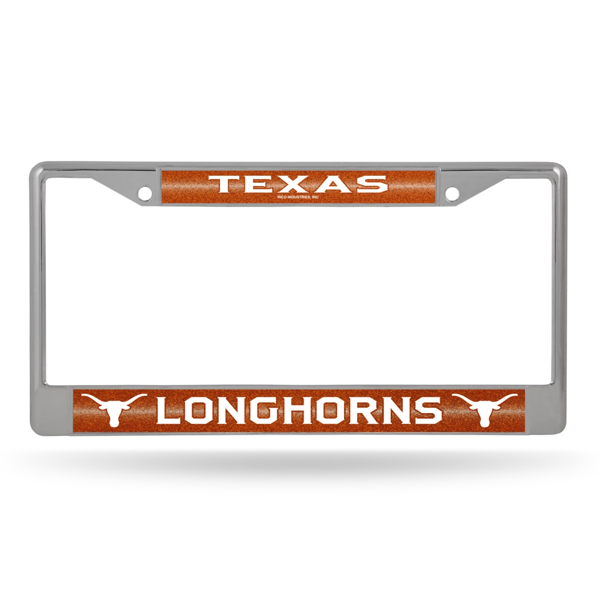 FCGL260103 NCAA Texas Longhorns Classic Bling License Plate Chrome License Plate Frame, 12 x 6 in.