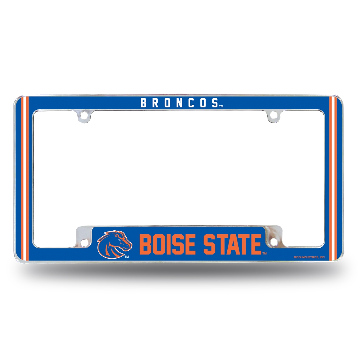 AFC490710B NCAA Boise State Broncos Classic All Over Chrome License Plate Frame, 12 x 6 in.
